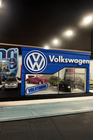 Volkswage Showroom Tasarımlı Dekoratif Diorama 1:64