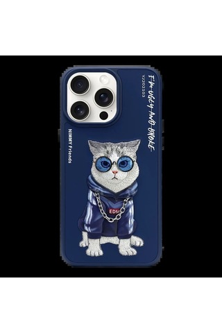 Özel Üretim Aksesuar Lens Korumalı Hassas Tuş İphone 14 Pro Max Uyumlu Kedi Desenli Kılıf 3d