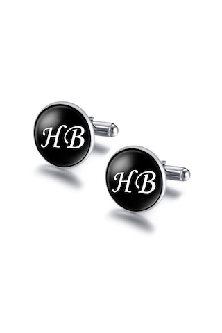 İki Harfli Kol Düğmesi Tüm Harfler Yazılır Damatlık Kol Düğmesi