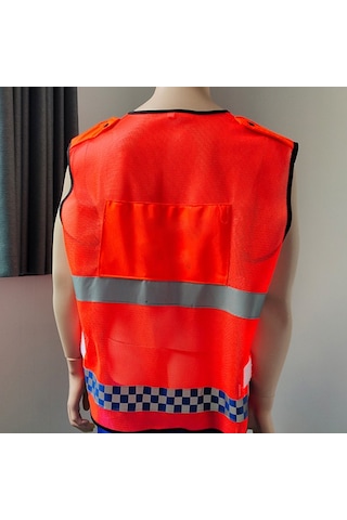 Cepli Ve Fermuarlı Yansıtıcı Güvenlik Yeleği Yüksek Görünürlüklü İnşaat Yeleği Erkekler Kadınlar İçin Nefes Alabilen İş Yeleği