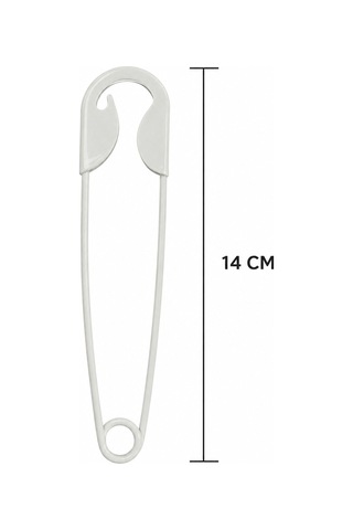 Fugo Kancalı Saç Tokası Çengelli Toka 14 Cm Yarım Toplama Saç Aksesuarı Beyaz