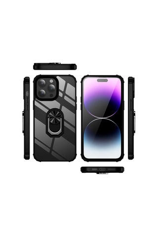 Zeyline Apple Uyumlu iPhone 14 Pro Zore Mola Kapak-siyah