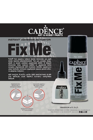 Cadence Fix Me Aktivatörlü Hızlı Yapıştırıcı 50Ml+200Ml