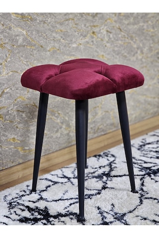 Kare Siyah Boyalı Konik Ayaklı Tabure - Oturak - Bar Taburesi - A Çok Renkli