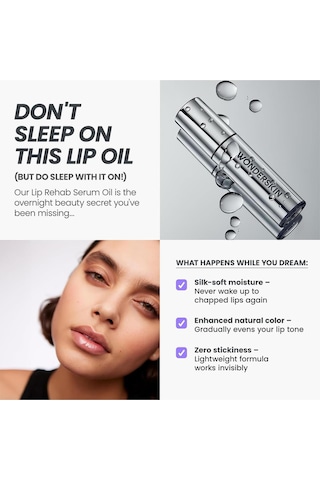 Wonderskin Lip Rehab Nemlendirici Ve Onarıcı Şeffaf Dudak Serumu Yağı Clear 3.57ml