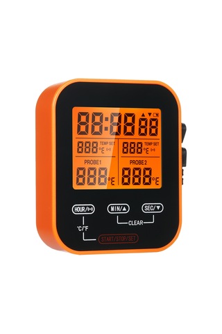 Suofeng Çift Problu Kablosuz Dijital Gıda Termometresi Ve Zamanlayıcı, Izgara Ve Fırın İçin