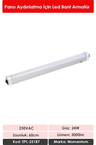 Momentum Lineer Led Armatür T10 7000k 230vac 20w 60cm Epl-25187 Beyaz