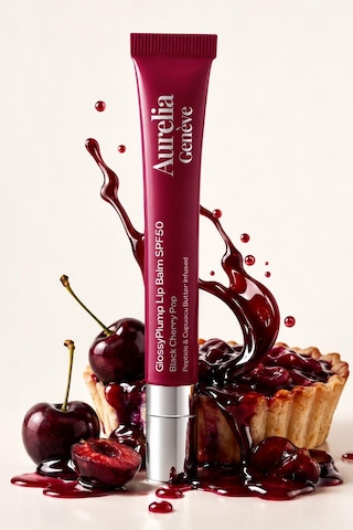Double Cherry Day & Night - Güneşten Koruyucu & Dolgunlaştırıcı, Nemlendirici Etkili İkili Lip Balm Seti Kiraz Kırmızı & Böğürtlen Kiraz