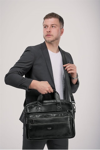 Ççs 71474 Hakiki Deri Evrak Çantası Siyah