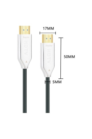 2.0 Sürümü Hdmı Fiber Optik Hat 4k Ultra Yüksek Net Çizgi Monitör Bağlantı Kablosu, Uzunluk: 10m Beyaz