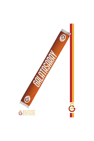 Galatasaray Lisanslı Şal Kaşkol Sarı - Kırmızı