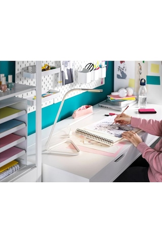 Beyaz 100x48 Cm Sade Ve Akıllı Tasarım Çalışma Masası Beyaz