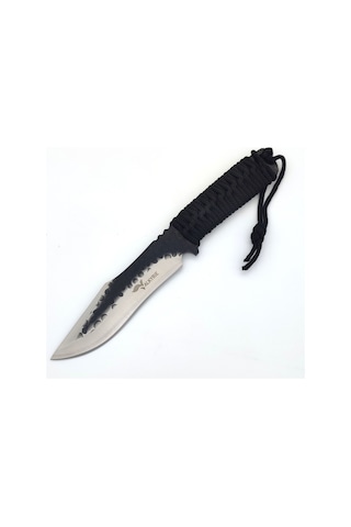 Valkyrie - 8Cr15 Kuzey Yıldızı Outdoor Paracortlu Kamp Bıçağı Siyah