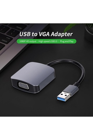 Novahub Usb 3.0 Vga Dönüştürücü - Full Hd 1080p Adaptör, Tv/projeksiyon/kullanım Kolay