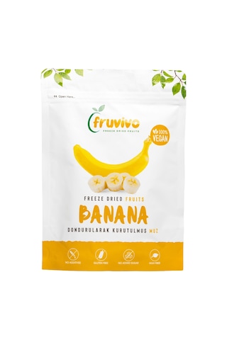 Fruvivo 3'lü Freeze Dry Paket - Şeftali + Muz + Kayısı - Dondurularak Kurutulmuş Meyve Cipsi Şeker İlavesiz %100 Doğal Vegan 75 G