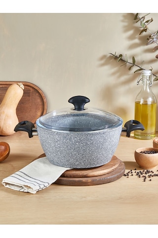Falez Cost Granit 20 Cm Derin Tencere Gri