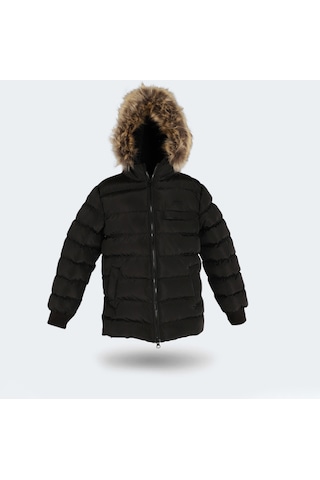 Slazenger  CALISTO NEW Çocuk Kapüşonlu Şişme Siyah Mont & Kaban