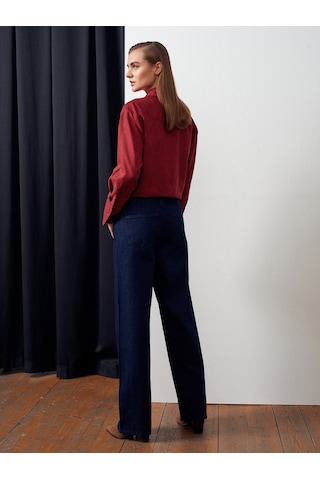 Dilvin 72058 Beli Lastikli Denim Pantolon-lacivert Lacivert
