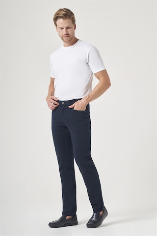 İmza Lacivert 5 Cep Gabardin Slim Fit Pamuklu Denim Jean Kot Pantolon 1003260317