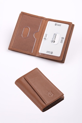 Ancora Leather Hakiki Deri Minimal Kartlık-26206 Taba