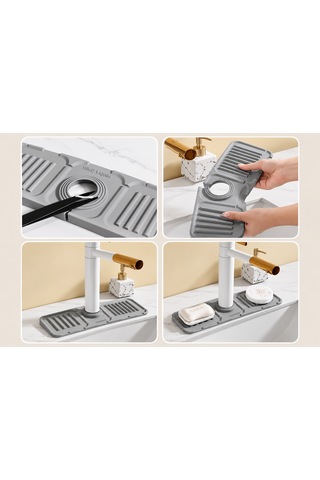 Mutfak Banyo Lavabo Kenarı Silikon Mat Gri 1464577
