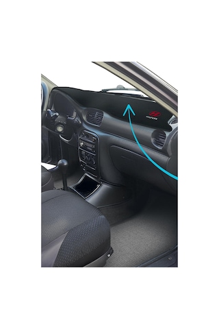 Hyundai Accent Yumurta Kasa Uyumlu Siyah Torpido Kaplama Koruma Halısı Örtüsü 1996-2000