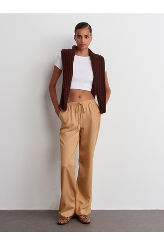 Dilvin Modal Crop Top Beyaz