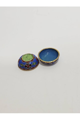 Antika Cloisonne Minyatür Kutu 3,8x2,5cm 068