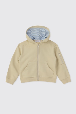 Panço Erkek Çocuk Fermuarlı Bej Sweatshirt 2611bk08003 Krem