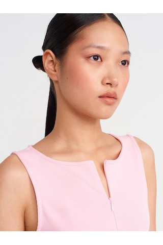 Dilvin 31764 Fermuar Detaylı Top-toz Pembe Toz Pembe