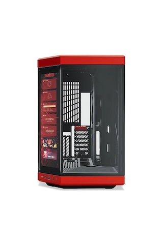 Hyte Y70 Touch Black Cherry Temperli Cam Usb 3.2 E-atx Dual Chamb Bilgisayar Kasası