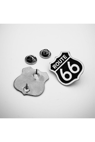 Route 66 Motorcu Rozet Gümüş