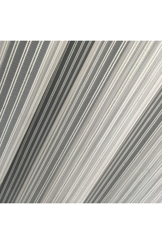 Perdefony Sedef Simli Çift Çizgili Tül Perde
