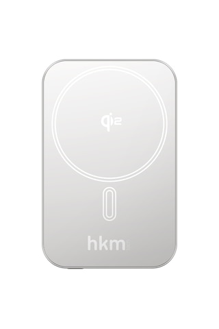 Mag Q-Elite Wireless 5.000 Mah 20W Qi2 Magsafe Uyumlu Manyetik Kablosuz Ince Powerbank Gümüş Renk