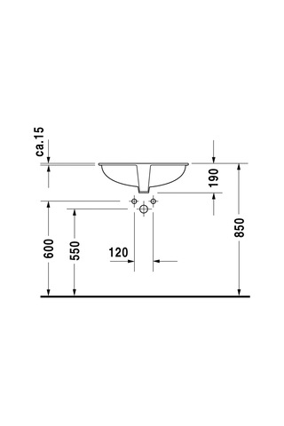 Duravit Katja Lavabo 520 x 365 MM 0481570000