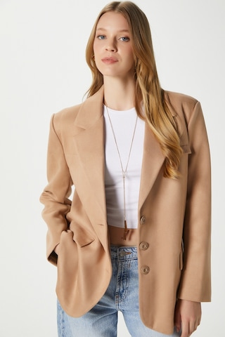 Kadın Thomas Süet Taba Blazer Ceket: Taba