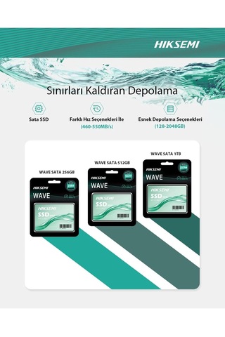 Hs-ssd-wave S 256g 530mb/s - 400mb/s 3d Nand Sata 3 2.5'' Ssd Diğer