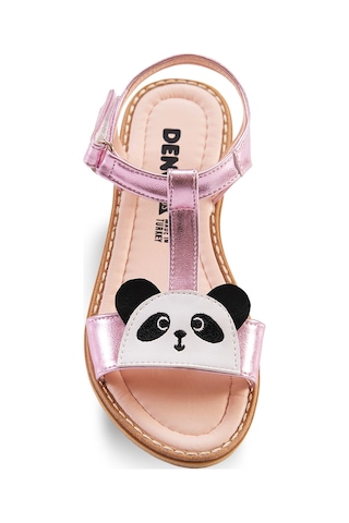 Denokids Panda Kız Sandalet Pembe