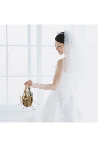 Xiyyadms Pmhl-057 Evlilik Çiçek Sepeti - Sarı Keten Ve Ahşap Çifte Kalp Desenli, 22x13.5cm, 100g