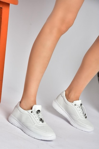 Fox Shoes P540502403 Beyaz Hakiki Deri Kadın Spor Ayakkabı Beyaz - Hakiki Deri