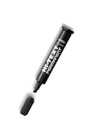 Hi-Text Kesik Uçlu Markör Permanent Kalem 3 Adet Siyah 30 ML