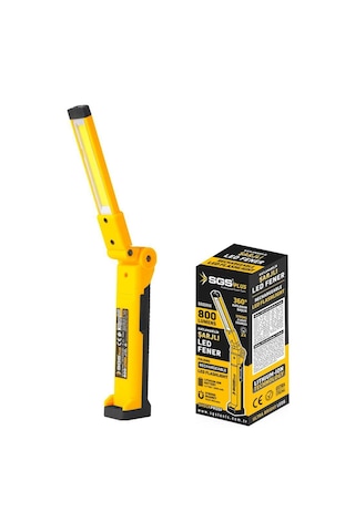 Sgs 5056 Şarjlı Led Fener 800 Lümen Katlanır 3.7 Volt/ 2000 Mah Siyah