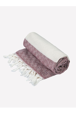 Ege Esintisi Peştemal Plaj Havlusu 90x170 Cm Yumuşak Dokulu, Hızlı Kuruyan Üstün Kalite Bordo