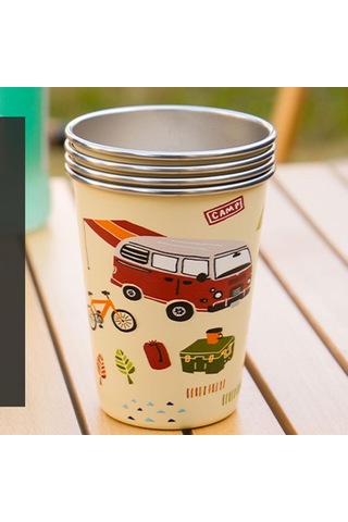 Suntek 4x Paslanmaz Çelik Bardak, Su Tumbler İstiflenebilir Çok Renkli