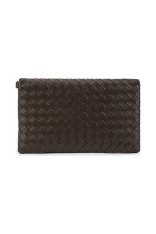Tamer Tanca Kadın Suni Deri Kahverengi Clutch Çanta 921 7482-b Bn Cnt Sk26-27 Kahve Orgu