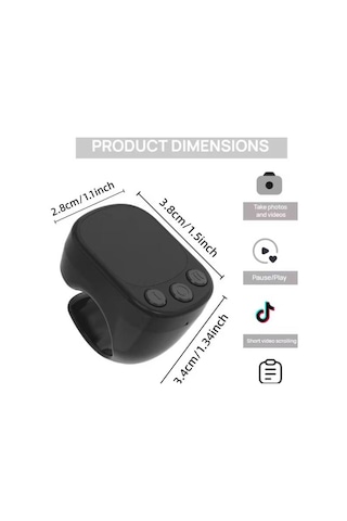 Plentiful Touchcontrol Mini Uzaktan Tiktok Kumandası Siyah