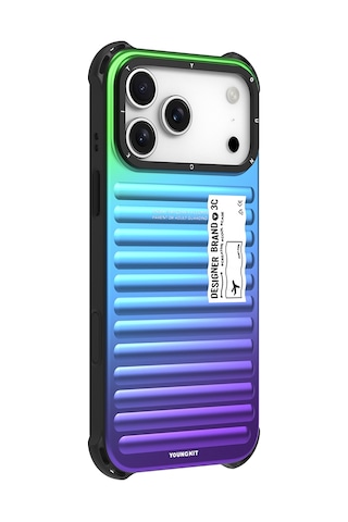 Apple Uyumlu iPhone 17 Pro Max Kılıf Youngkit The Secret Color Serisi Kapak Mavi