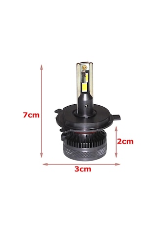 Volkswagen Kaplumbağa 1968-2004 Far Ampulü Gt Nano Beyaz H4 Mini Led Xenon Şimşek Etkili 22000 Lümen