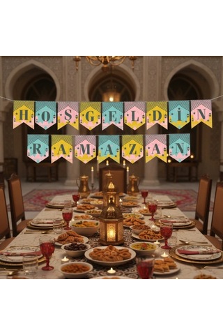 Ramazan Renkli Banner Süs - Hoşgeldin Ramazan 1