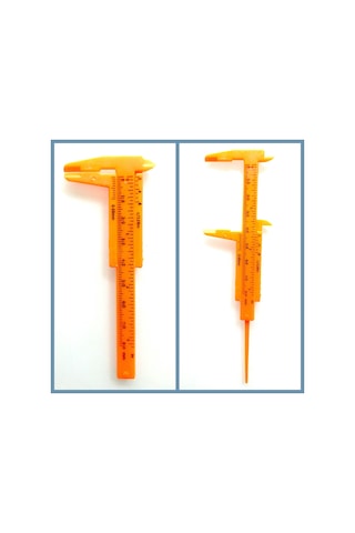 Omeniv Mini Cetvel Kompas Caliper Hobi Maket Masaüstü Obje Sarı